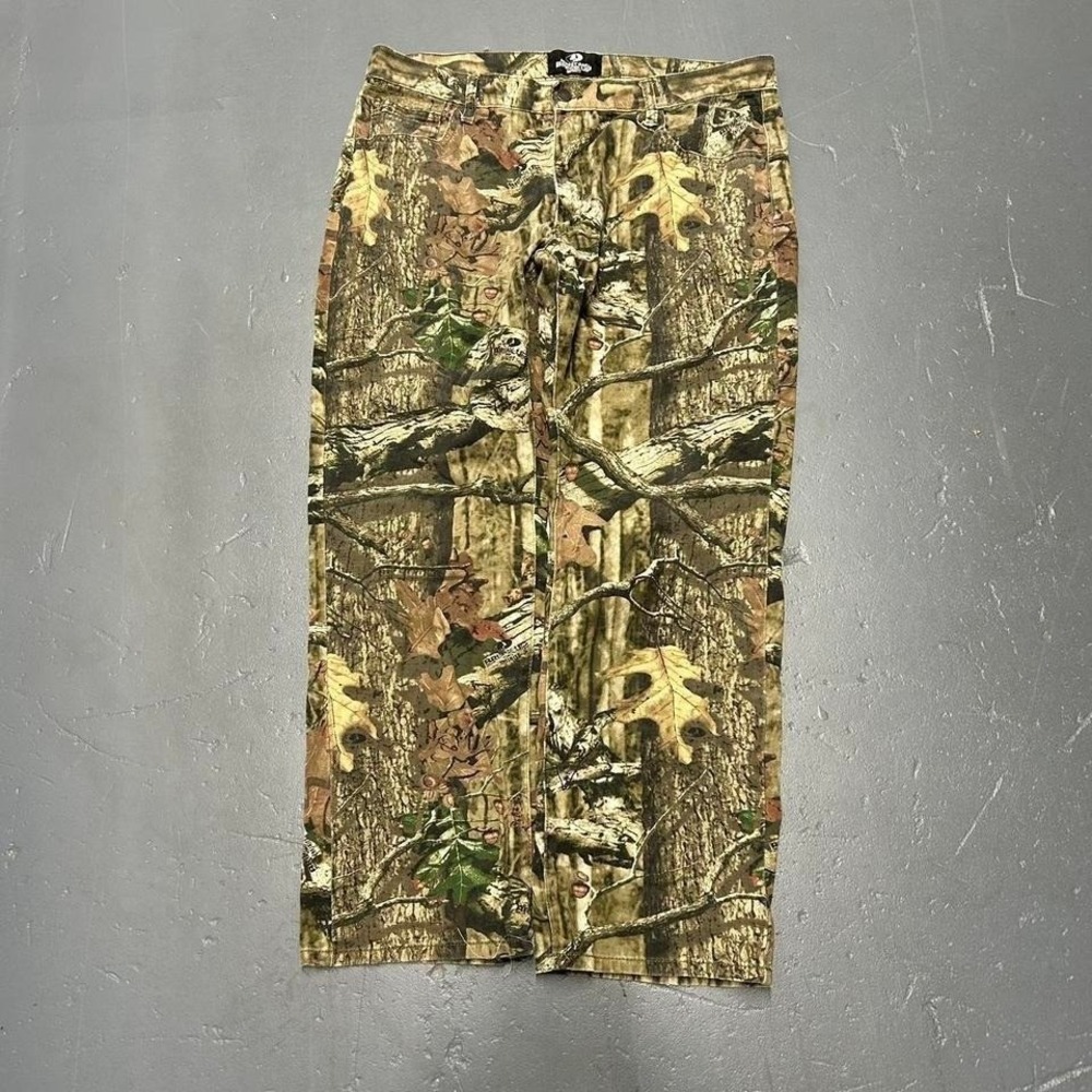 Vintage 90s/y2k Realtree mossy oak camo baggy skater straight leg Pants